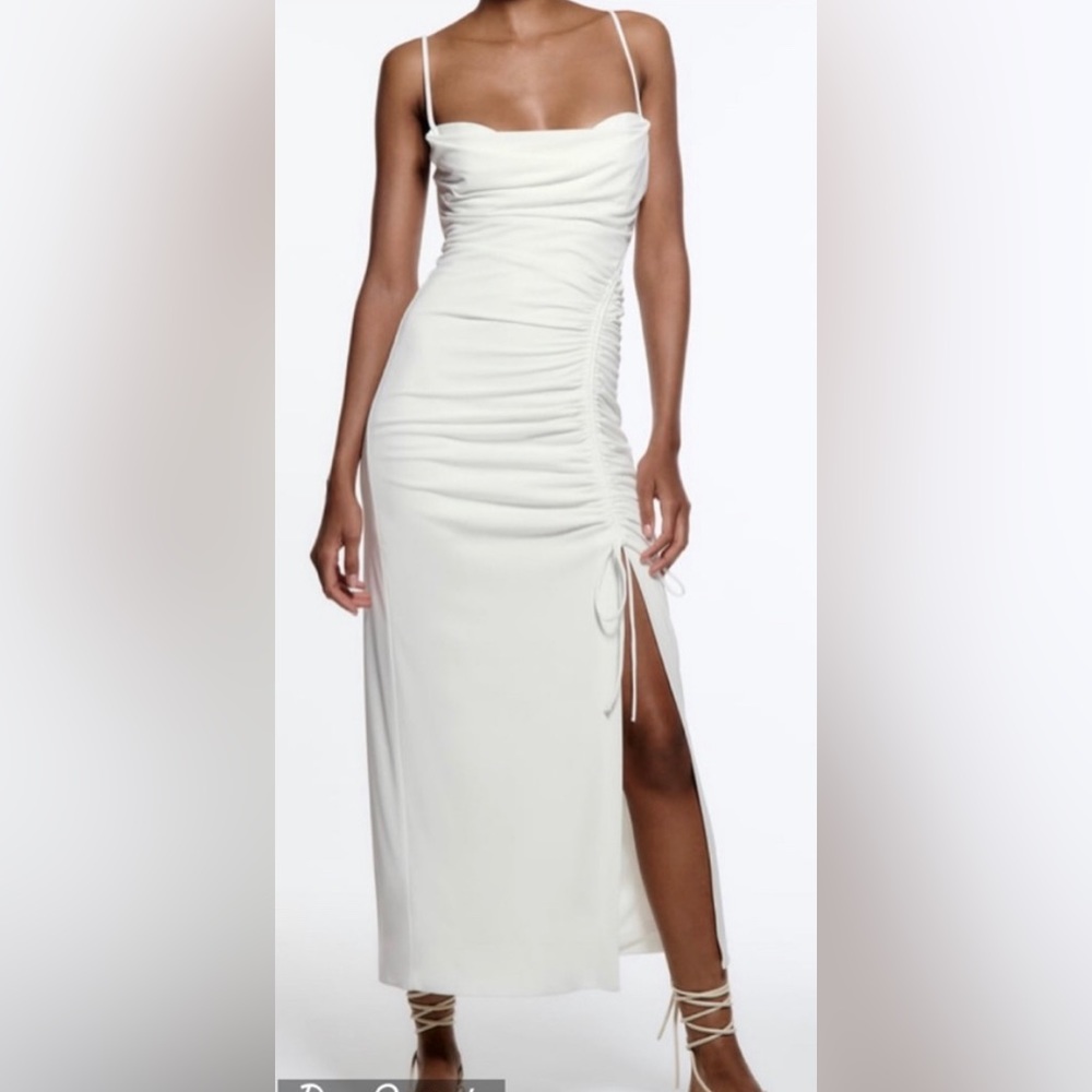 Zara Mid Ruched Draped Dress